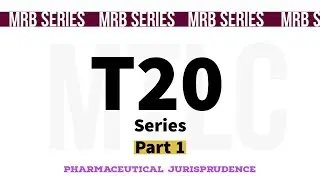 PHARMACEUTICAL JURISPRUDENCE || MRB Pharmacist Exam || MCQ  1