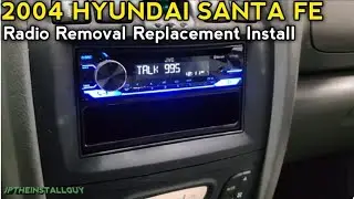 2004 Hyundai Santa fe radio removal replacement install upgrade