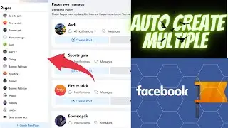How to Create Auto Multiple FB pages in 1 click| 