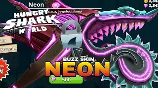 NEON UNLOCKED + GAMEPLAY - HUNGRY SHARK WORLD | KAIJU GAMER PH