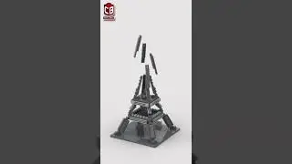 LEGO Eiffel Tower Satisfying Building Animation #shorts #crixbrix