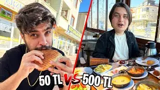50 TL VS 500 TL SABAH KAHVALTISI 🥘