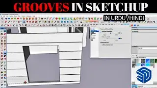 2 Method To Create Grooves In Wall In Sketchup | Sketchup Toturial In Hindi /Urdu