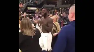 Lance Stephenson doing the Hulk Hogan after a game