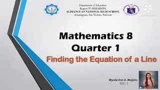 FINDING THE EQUATION OF A LINE | Tagalog Explanation
