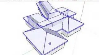 SketchUp: Complex hip roofs and the Follow Me tool