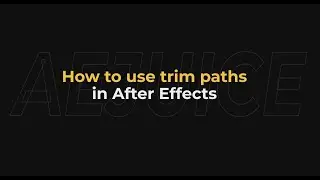 How to Use Trim Paths in After Effects - AEJuice Tutorials