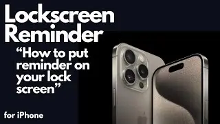 IOS 17 : How to put reminder on your screen so you doesn't forget!