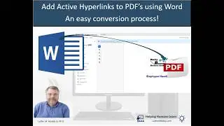 Word Tutorial: Create PDF documents with Active Hyperlinks