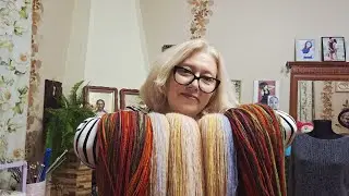 Кауні і Дундага - нова пряжа.🧶 Показую що встигла зв'язати. I show that I managed to tie it up.