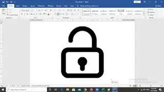 Protect a document with password in Ms office word 2019