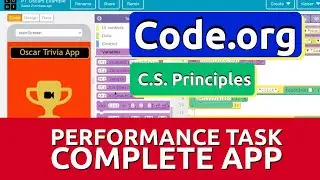 Code.org Performance Task Prep Tutorial | PT Example App, Code Explained, Written Response Tutorial