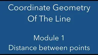 Module 1: Distance Between Two Points