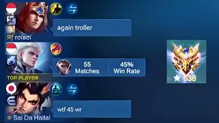 TEAMMATES GOT MAD AT ME AFTER LOOKING AT MY 45% WR, But I Ended Up With 17 Kills🗿 - MLBB