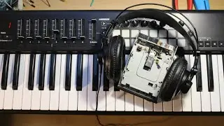 I controlled floppy music with a MIDI keyboard