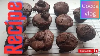 How to make Double Chocolate Chip Muffins | Cocoa vlog channel