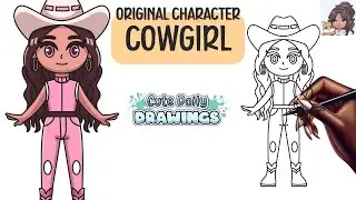 How to Draw a Cute Cowgirl ⏐ Easy Cute Anime Drawing Tutorial