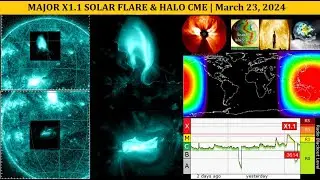 MAJOR X1.1 Solar Flare & HALO CME | March 23, 2024