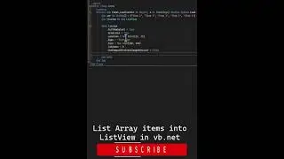 List Array items into ListView in vb net