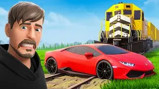 Lamborghini Vs Train ( MrBeast Gave Me A Lambo )