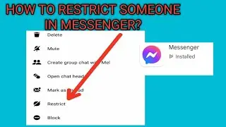 HOW TO RESTRICT SOMEONE IN MESSENGER / HOW TO RESTRICT IN MESSENGER