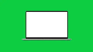 Laptop with Soft Place Light Shadow Animation | Green Screen