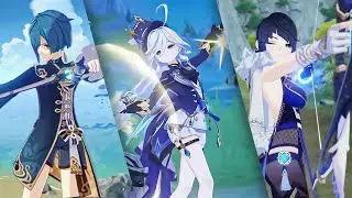 💦FURINA vs YELAN vs XINGQIU💦 Aplicacion, DAÑOS y Energia - Genshin Impact