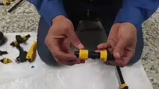 Капельное орошение. Соединение Лейфлета с капельной лентой.