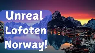 Unreal Winter Scenery! Breathtaking Aerial Views of Winter Nightscape of Lofoten Islands!