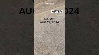 La ville de Rafah avant et après les centaines de bombardement de l’armée israélienne, à Gaza.