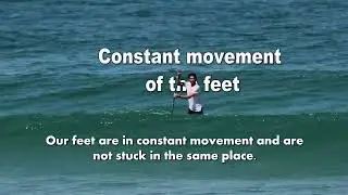 our feet movement on the wave