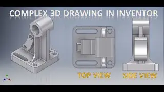 Complex 3d Drawing in Autodesk Inventor || Inventor drawings Tutorials || 3d Cad model in Inventor