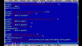 Array of structures c program 