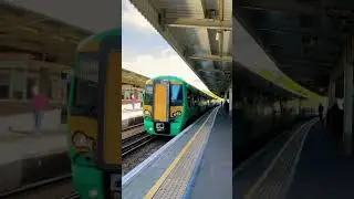 Southern Electrostar train arriving at West Croydon going to Epsom Downs