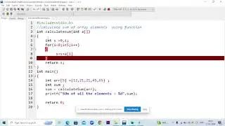 pass array as parameter to function 