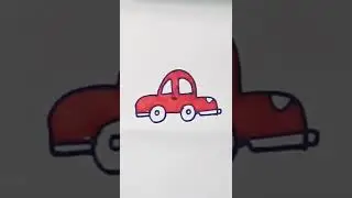 Drawing Car 🚗 |coloring for kids & toddlers|lets draw, paint together|beginer draw|