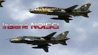 INSANE NOISE! - Sukhoi Su-22 Fitter flyby - Polish Air Force