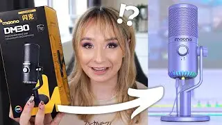 CUTE PURPLE BUDGET GAMING MIC?? - Reviewing Maono DM30 (Unboxing & Play Test)