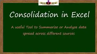 Consolidation   in Excel