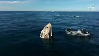 Splashdown: Return of Dragon from Space to Earth  #nasa #dragon #astronaut #SpaceX #sunitawilliams