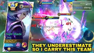 THEY UNDERESTIMATE MY LING IN SOLO RANK and THIS HAPPEN - ENEMY ALWAYS LOCK ME - Mobile Legends