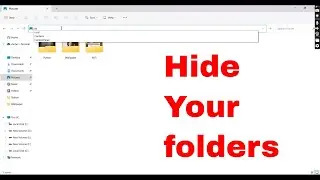 How to Lock hide Computer folder without any software in English