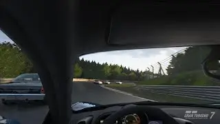 Gran Turismo 7 PSVR Ferrari Nurburgring gameplay intense battle for 1st