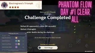 Phantom flow day 1, Shoden and Okuden Clear - Genshin Impact Inazuma