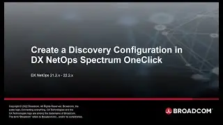 Create a Discovery Configuration in DX NetOps Spectrum OneClick