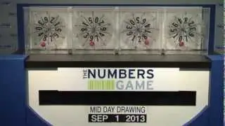 Midday Numbers Game Drawing: Sunday, September 1, 2013