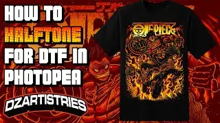 How To Halftone Your Artwork for DTF Pt. 2| Photopea Tutorial