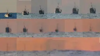 Terra Plana - Navios Desaparecendo no Horizonte