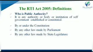 Lecture 31-Right to Information Act-2005 (Part-1) BY PAYAL N. VAJA