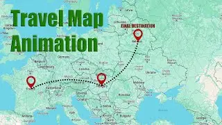 Travel Map animation in After Effects | Travel map | After Effect Animation #travelmap #animation